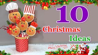 10 Christmas Gingerbread ideas from different material  DIY Christmas craft idea🎄484 [upl. by Aniaj998]