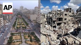 A look at Gaza City before and after Oct 7 2023 [upl. by Hiroko263]