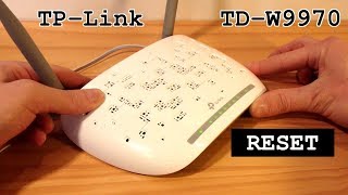 TPLink TDW9970 Modem Router WiFi • Factory Reset [upl. by Jacobba244]