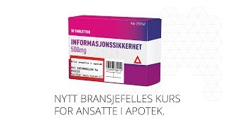 Informasjonssikkerhet i apotek [upl. by Mina]