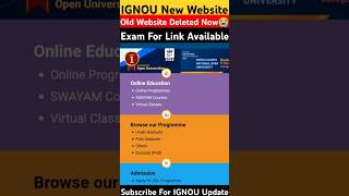 IGNOU New Website Launch ignounewwebsite ignouprep ignoulive [upl. by Gignac640]