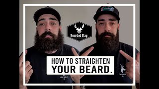 How To Straighten Your Beard 1 Minute Tutorial [upl. by Raney]