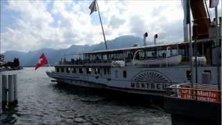 Dampfschiff La Suisse Simplon Montreux Rhone auf dem Genferesee [upl. by Vani446]