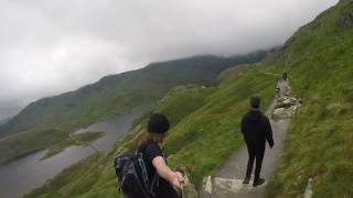 Snowdon  Pyg Track Walk windy [upl. by Meensat]