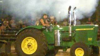 John Deere 5020 pulling at the Infamous Wyoming Tractor Pull [upl. by Derraj]