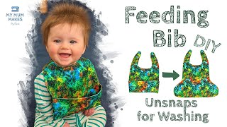 FEEDING BIB WITH POCKET DIY  Ultimate Beginner Friendly Baby Bib with FREE PATTERN [upl. by Nref394]