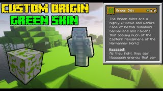 Minecraft Origins Mod Green Skin Custom Origin [upl. by Aynek]