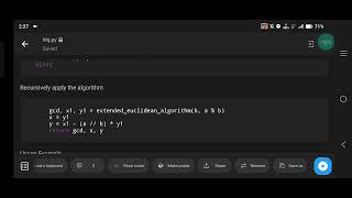 Python Program for Extended Euclidean Algorithm to Find GCD and Coefficients [upl. by Amaleta100]