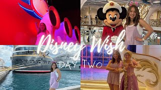 MY VERY FIRST DISNEY CRUISE  Disney Wish Day 2  Princesses Pirates amp Nassau [upl. by Aruol146]