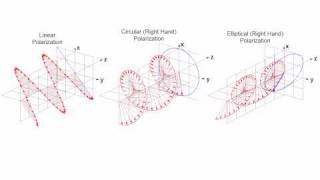 Linear Circular and Elliptical Polarization Animation in a Single Shot [upl. by Yelloh974]