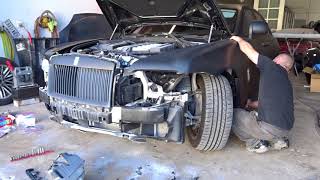 Wrecked Rolls Royce Ghost repair Part 1  disassembly [upl. by Rachaba]