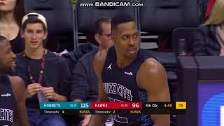 Dwight Howard Dunk on Mike Muscala  Atlanta Hawks vs Charlotte Hornets  31012018 [upl. by Arsuy]