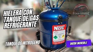 Como Hacer una hielera personalizada con un tanque de Gas refrigerante [upl. by Donell]