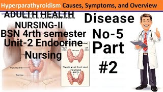 HyperparathyroidismDisease No5AHNII BSN 4rth semester Unit2Endocrine Nursing part 2 [upl. by Eisso403]