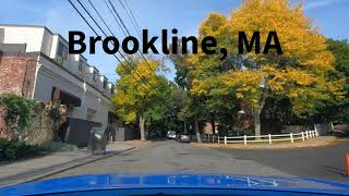 Driving in Brookline MA  Fall 2024 [upl. by Lehet641]