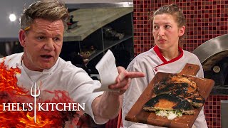 Burned Pizza Enrages Chef Ramsay As The Blue Team Elects A New Leader  Hells Kitchen [upl. by Ahsenav844]