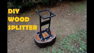 DIY Kindling Cracker  Log Splitter from Rebar [upl. by Nomolas]