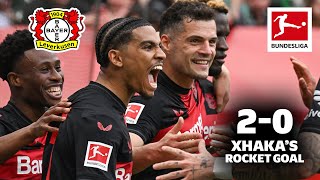 Granit XHAKA Sensational LongRange Goal extend Leverkusens lead 🏆⚽️ [upl. by Giffie]