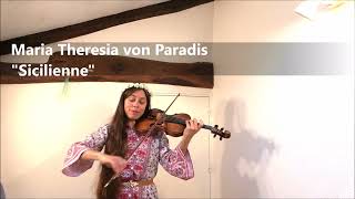 Maria Theresia von Paradis quotSiciliennequot Violin amp Piano [upl. by Marline]