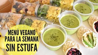 MENÚ VEGANO PARA LA SEMANA  SIN ESTUFA  FÁCIL Y RÁPIDO [upl. by Aisnetroh952]