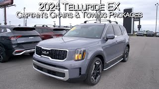 New Everlasting Silver 2024 Kia Telluride EX w Captains Chairs amp Towing Packages at Parkside Kia [upl. by Vashtee]