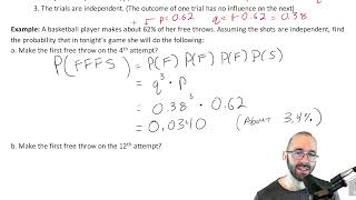 4D – Bernoulli Trials Geometric distributions [upl. by Tichon22]