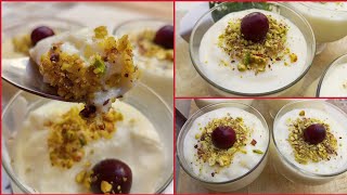 Mahalabia Recipe By Appus Cuisine  Arabic Dessert  Milk Pudding Recipe  Muhallebi Recipe [upl. by Ainadi867]