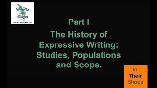 Interview with Dr James Pennebaker  History of Expressive Writing Studies Populations and Scope [upl. by Suidaht]