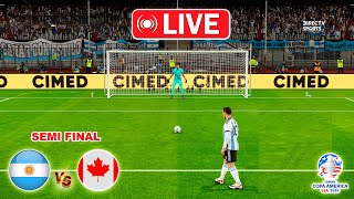 LIVE Argentina Vs Canada  Semi Final Copa America 2024  Penalty Shootout  Realistic PES Gameplay [upl. by Valaria788]