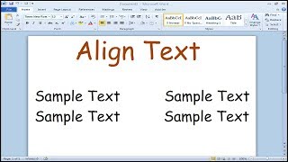 How to align text on left and right side in Microsoft Word [upl. by Bisset949]