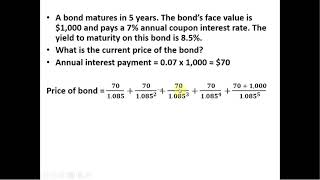 How to Calculate the Current Price of a Bond [upl. by Eillil547]