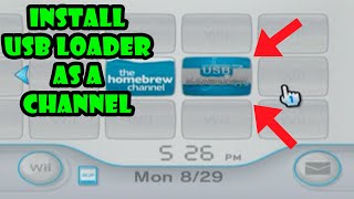 How to get USB Loader GX as a Wii channel USB Loader GX Forwarder Wad [upl. by Aticilef]