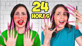 24 HORAS CON LAS UÑAS EXTREMADAMENTE LARGAS [upl. by Yolande]