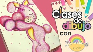 Como dibujar un Conejito ENAMORADO 💖  Clases de dibujo con Ricardo [upl. by Mide]