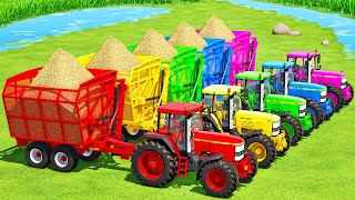 SPECIAL SUGARCANE HARVEST WITH JOHN DEERE amp VALTRA TRACTORS Farming Simulator 22 [upl. by Cheney]