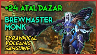 Brewmaster Monk  24 AtalDazar Tyrannical  Dragonflight Season 3 Mythic Plus [upl. by Yereffej]