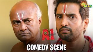 A1  Comedy Scene  Santhanam  MS Bhaskar  Manohar  Adithya TV [upl. by Rew]