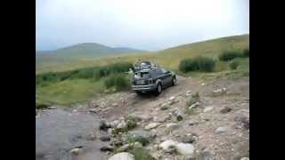 Переехали р КишиТургень на Ssang Yong Rexton  Offroad driving and crossing a river [upl. by Aveneg]