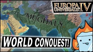 Complete EU4 World Conquest Guide  Mughals MidGame Moves  Conquering India With Timurid Mughals [upl. by Ddene]