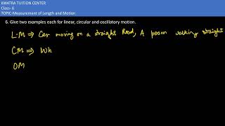 6 Give two examples each for linear circular and oscillatory motion [upl. by Klos121]