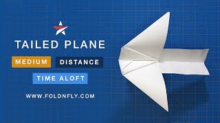 ✈ Unique Tailed Paper Airplane That Flies Well  Fold N Fly [upl. by Ellen835]