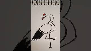 flemingo 🦩 art illustration drawing painting sketch pencilart birds arty artist shorts [upl. by Portland]