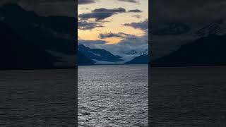 Bear Glacier at sunset from Norwegian Jewel [upl. by Aisayn]