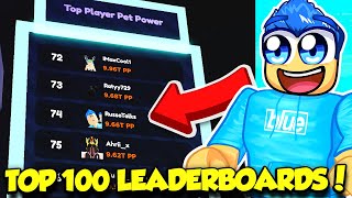 I Got TOP 100 ON PET LEADERBOARDS In Click Simulator [upl. by Swart66]