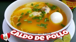 Receta Caldo De Pollo Clasico Delicioso [upl. by Adnalra405]