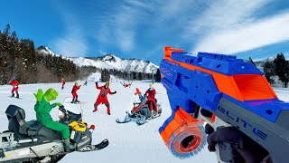 Nerf War  Snow Park Battle Nerf First Person Shooter [upl. by Eiuqnimod]