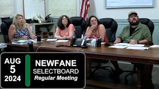 Newfane Selectboard Mtg 8524 [upl. by Lux]