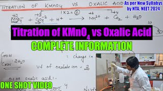 Titration of KMnO4 vs Oxalic Acid⚗️🧪 Chemistry PracticalsNew SyllabusNTANEET 2024 Komali Mam❤️ [upl. by Amata]