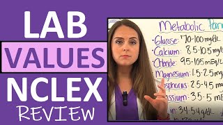 Lab Values Nursing NCLEX Review for Nurses and Nursing Students [upl. by Triley759]