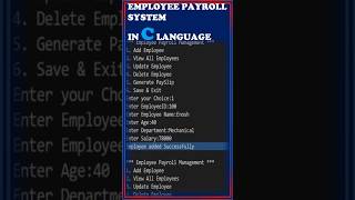 Employee Payroll System in C [upl. by Marzi]